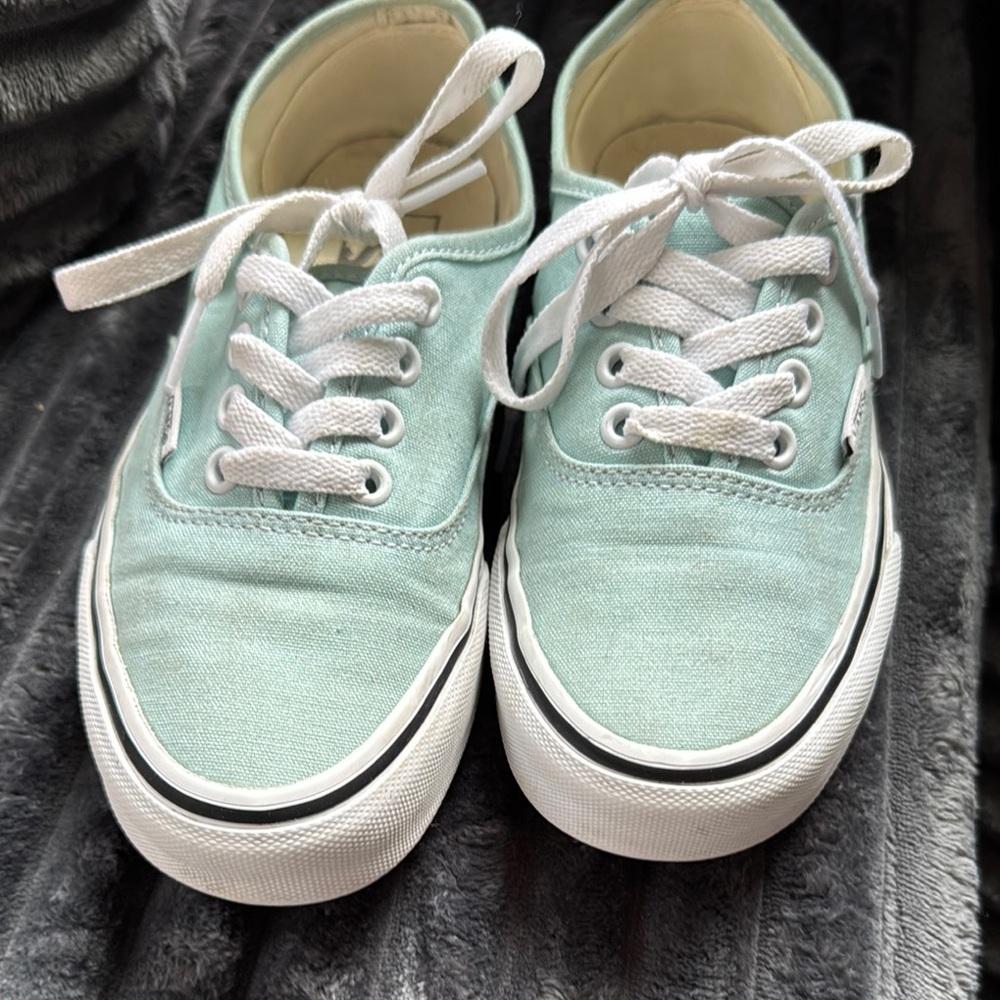 Vans Authentic low sneakers shoes Mint Green Canvas white laces